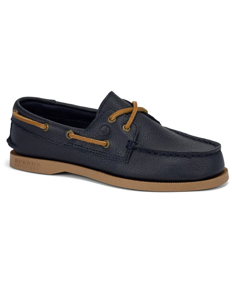 Туфли-лодочки кожаные с перфорацией Sperry, Midnight Blue