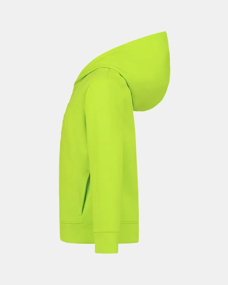 Худи для мальчиков из пике-флиса с выпрессованным логотипом UA Logo Emboss UnderArmour, Green Citrine — фото 4