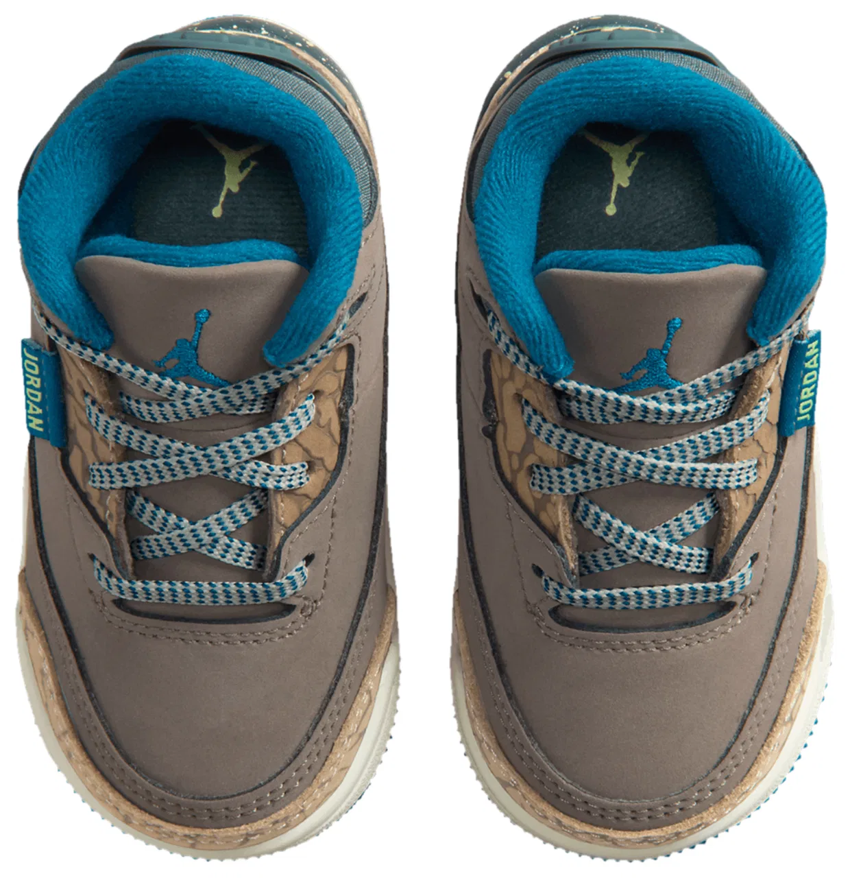 Кроссовки для мальчиков Retro 3 UNI Jordan, цвет Olive Grey/Khaki/Green Abyss — фото 4