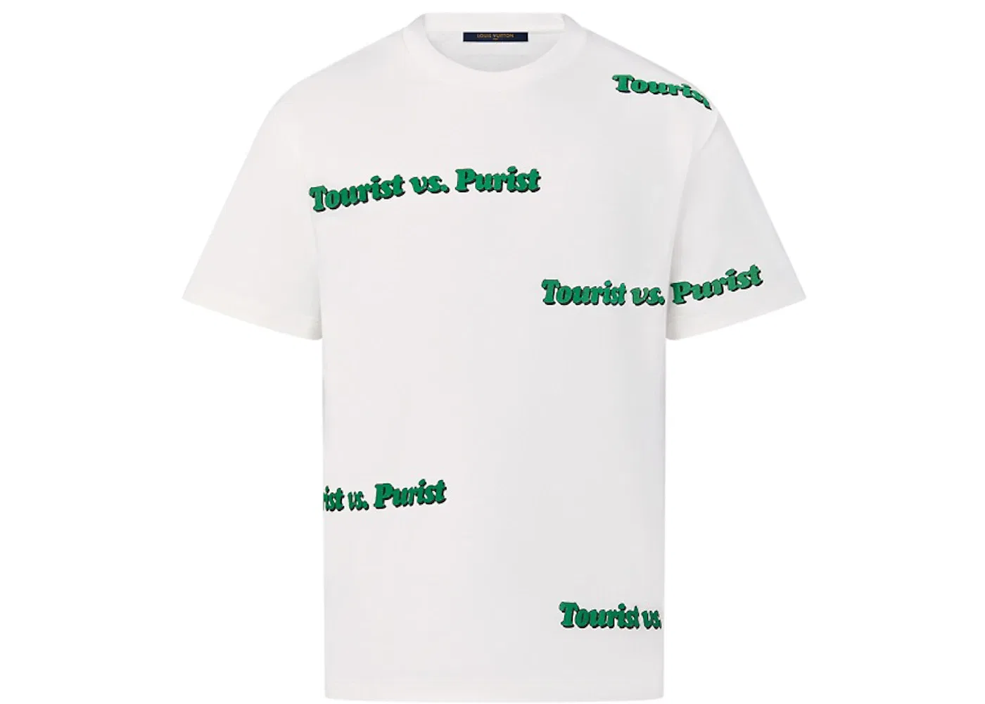 Мужская футболка с принтом Louis Vuitton Tourist VS Purist Printed Tee, Green