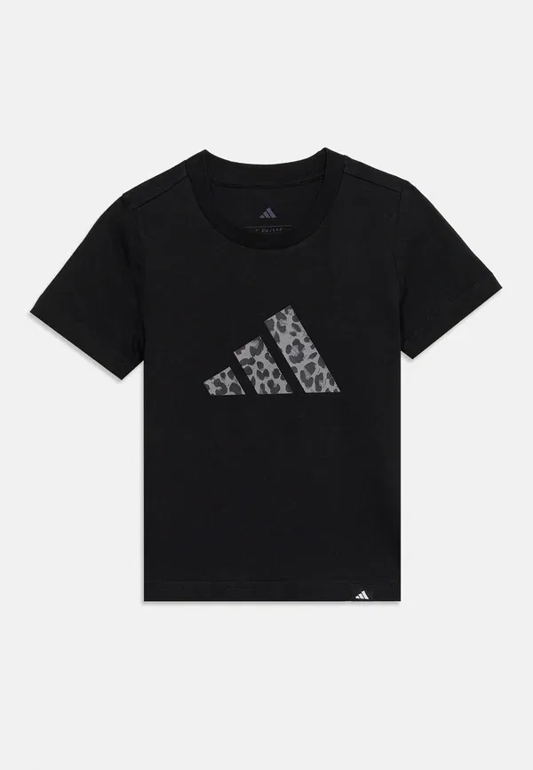 Футболка унисекс с принтом животного для девочек-подростков Adidas Performance, черный — фото 3