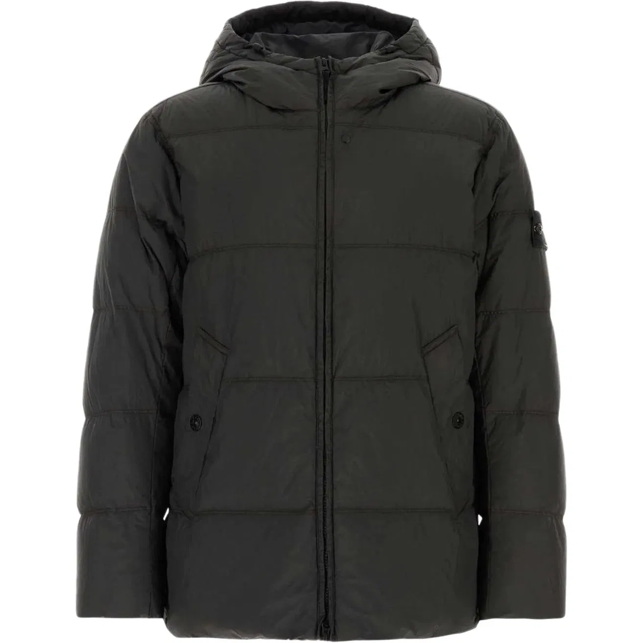 Мужское пальто с капюшоном Lead Gray STONE ISLAND, Lead Gray