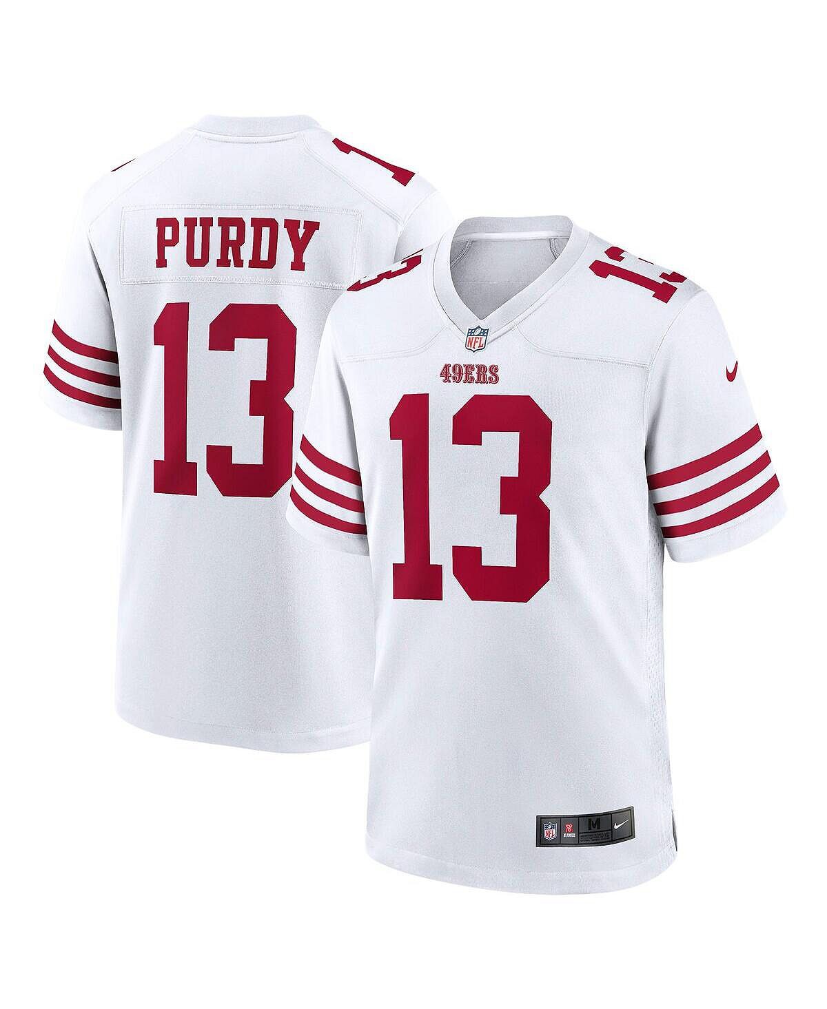 Мужская футболка brock purdy white san francisco 49ers game player Nike, белый — фото 2
