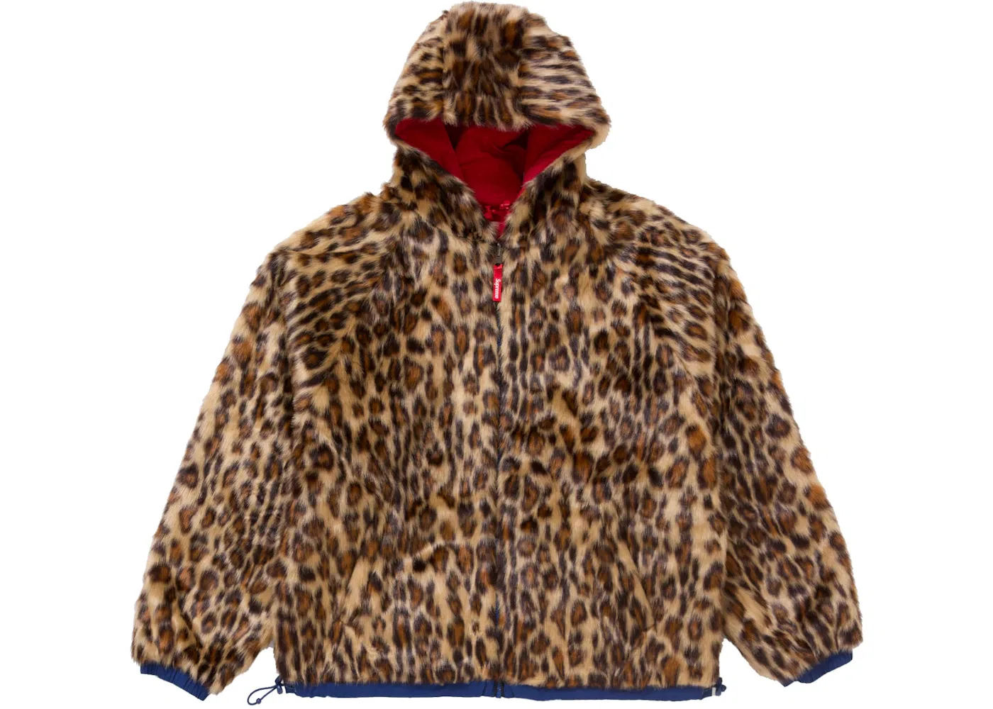 Мужская куртка из искусственного меха с капюшоном reversible Jacket Supreme, Red — фото 4