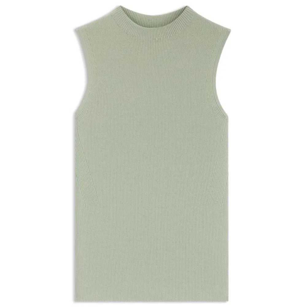 Женский топ без рукавов с высоким воротом BOSS, Light Green