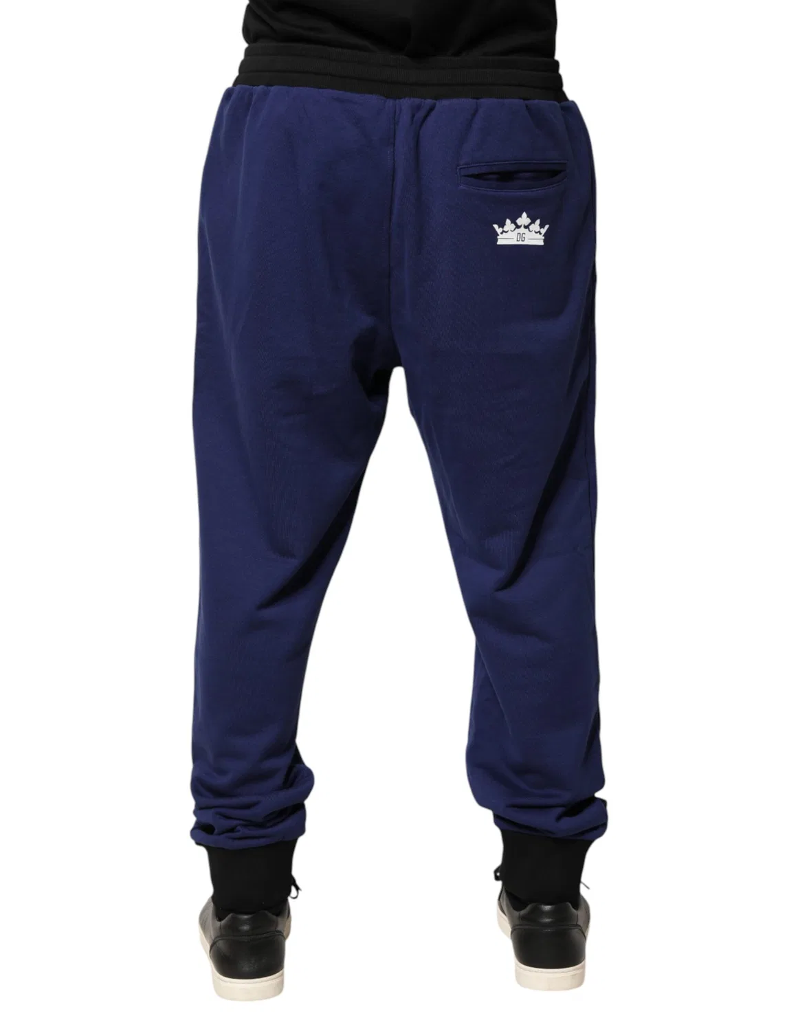 Мужские брюки-джоггеры на шнурке с логотипом Jogger Pants Dolce & Gabbana, Blue — фото 4