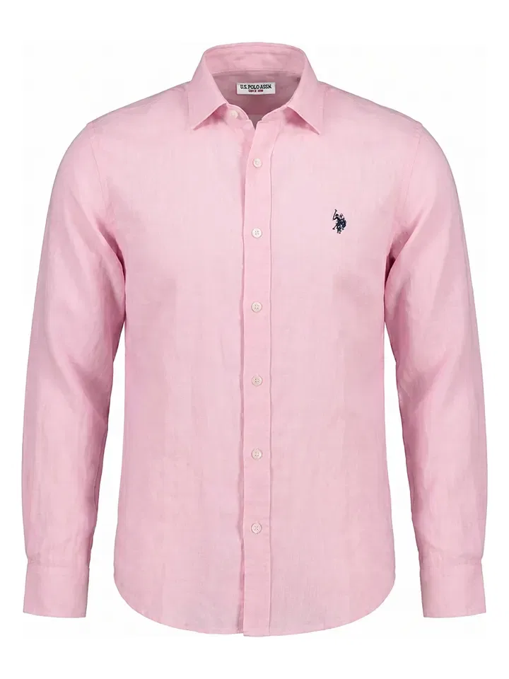 Рубашка розовая U.S. Polo Assn., розовый
