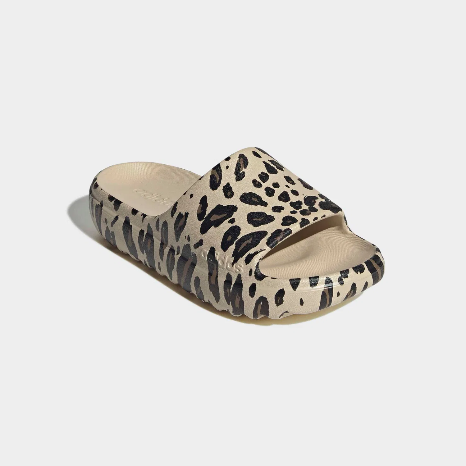 Детские шлепанцы с логотипом Adidas Sportswear, Crystal Linen/Core Black/Khaki Six
