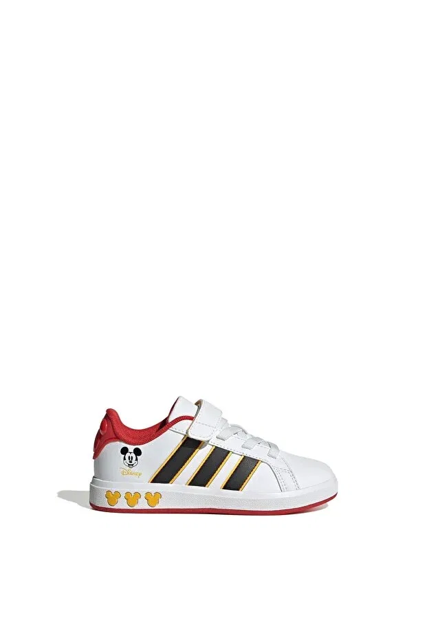 Детские кроссовки для девочек с принтом Grand Court Mickey El K Adidas, White — фото 2