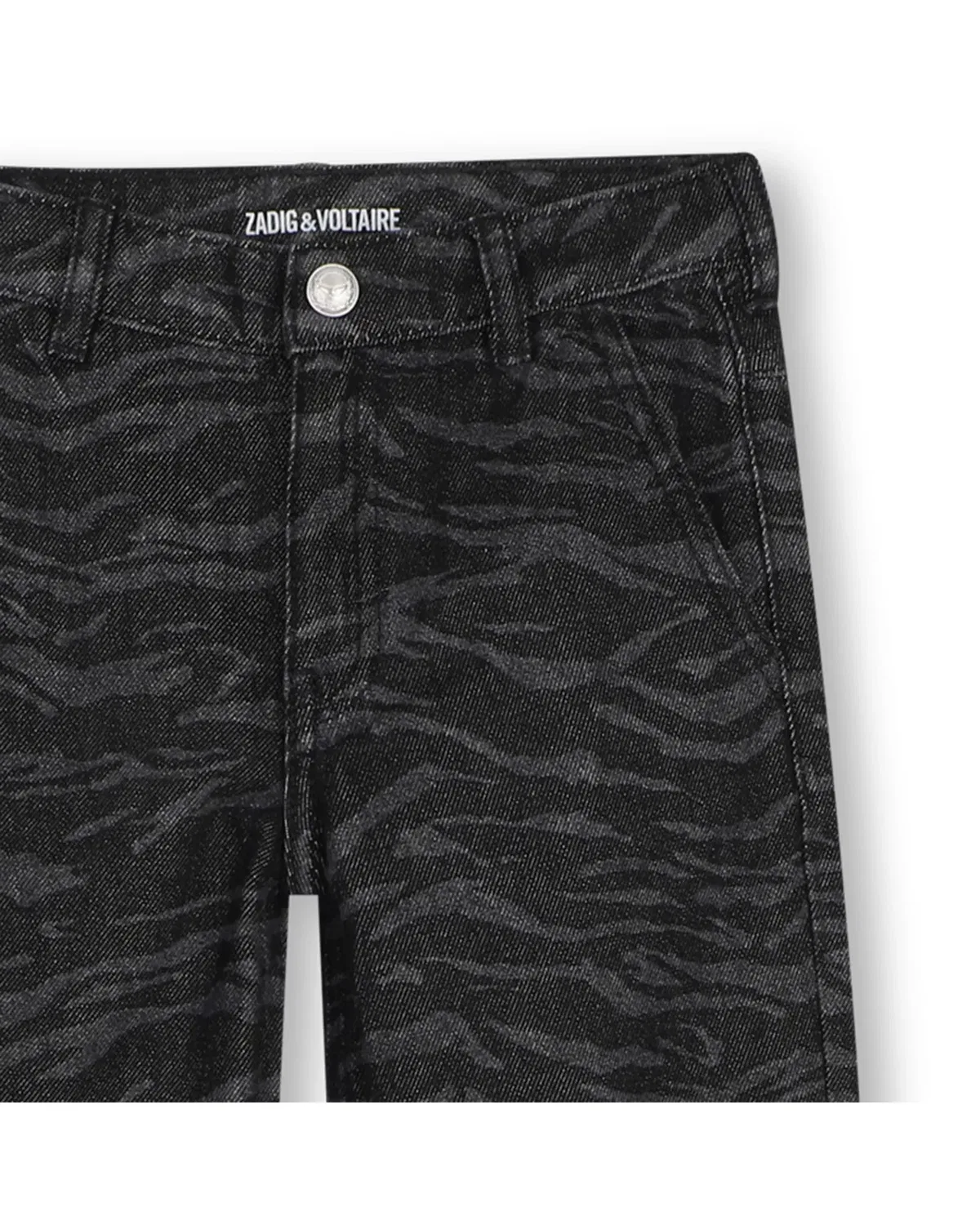 Детские джинсы для девочек с расклешенным кроем Animal Negro Zadig & Voltaire, Negro — фото 2