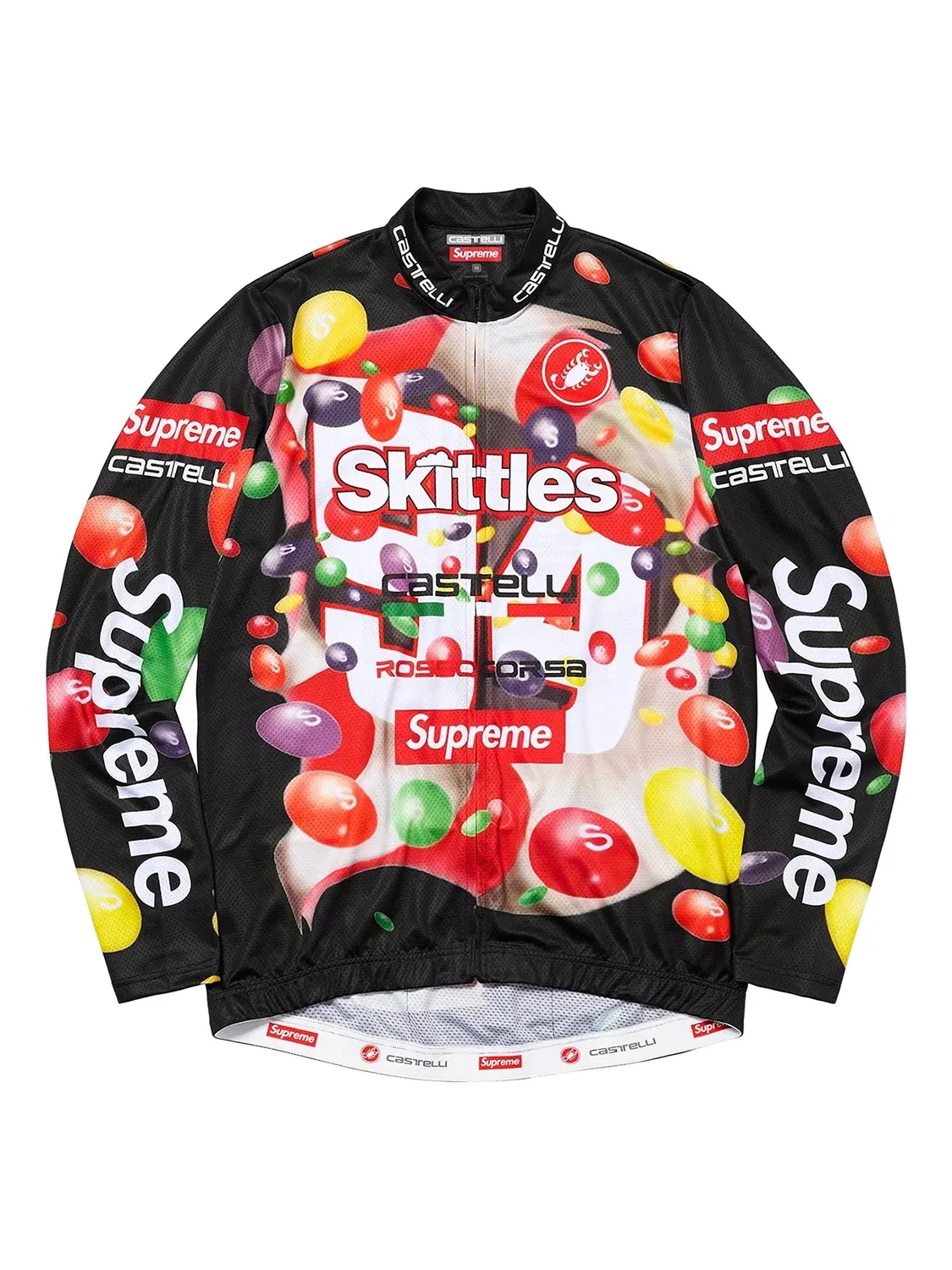 Топ с длинными рукавами из коллаборации с Skittles и Castelli Supreme, черный