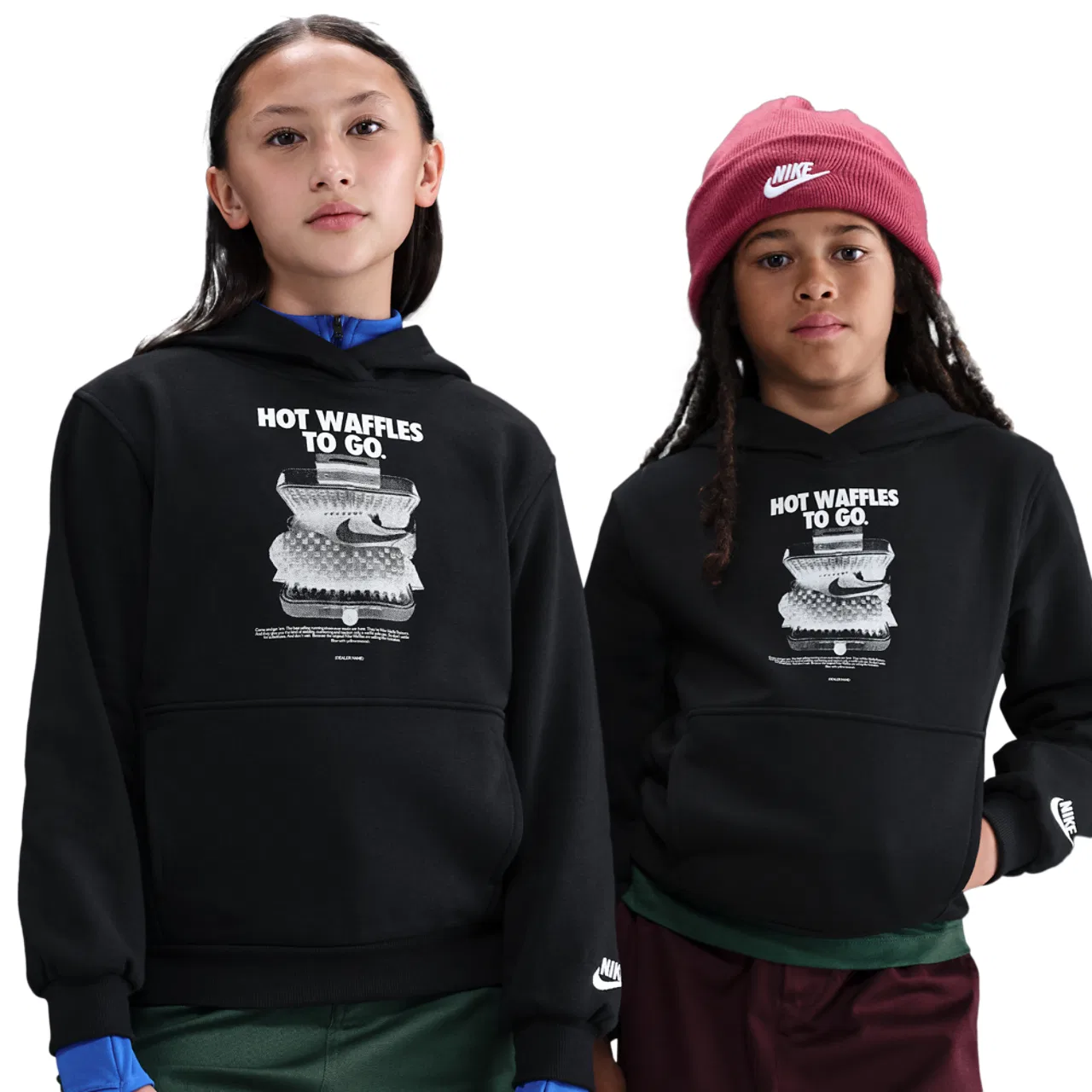 Худи для мальчиков Club Fleece Nike, черный/белый