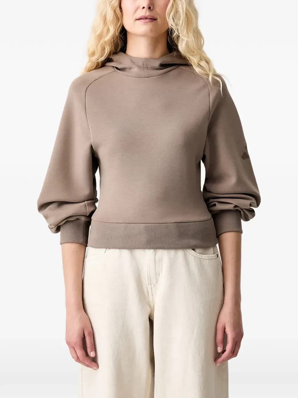 Худи Soft Lux с длинными рукавами и нашивкой-логотипом Adidas, коричневый