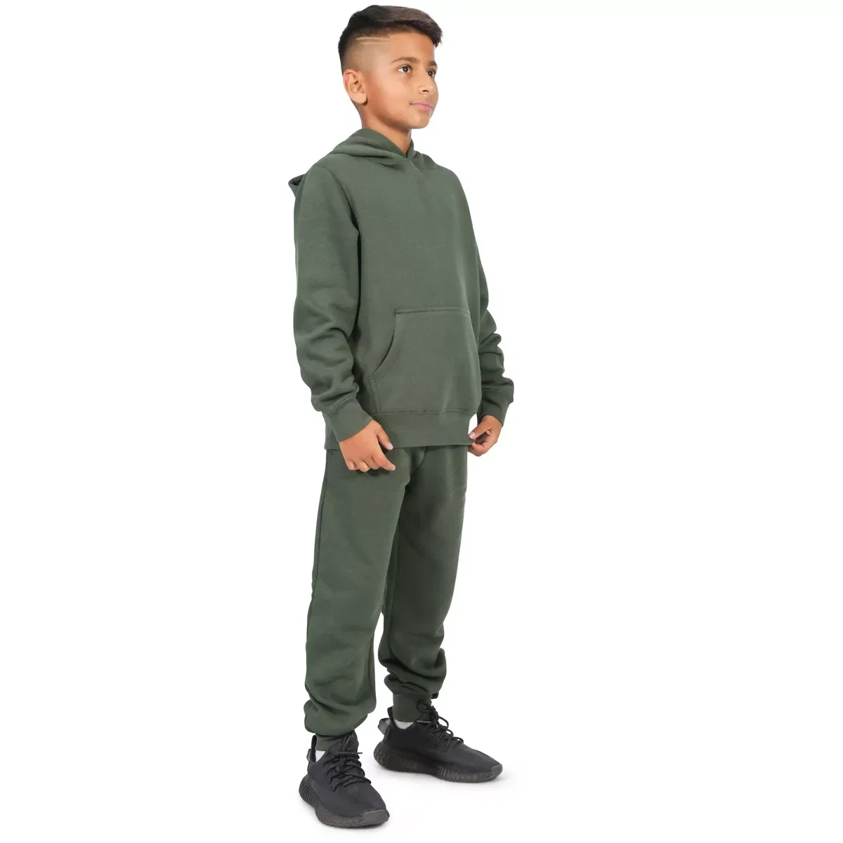 Детский пуловер-худи с капюшоном из флиса Everyday Kids, Green — фото 3