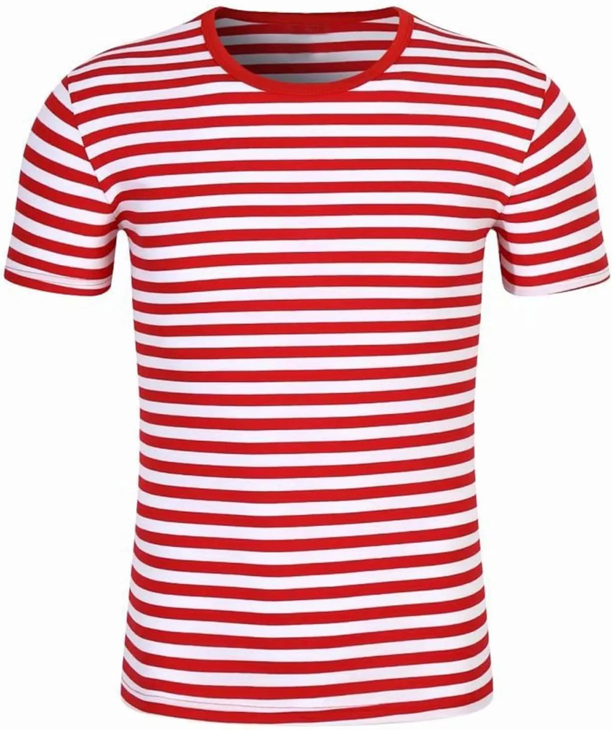 Мужская повседневная футболка с длинным рукавом Striped T-Shirts, Red