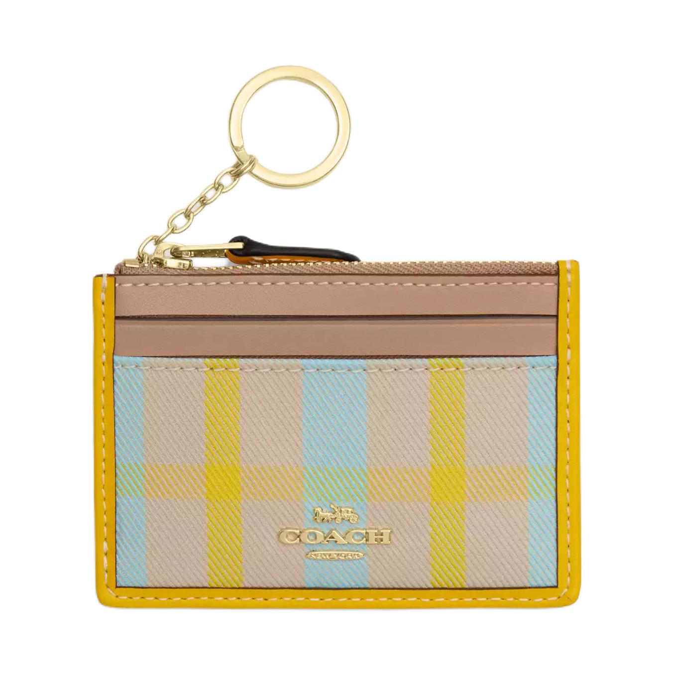 

COACH Ультратонкий чехол для карт холст мини женский ярко-желтый, Bright Yellow