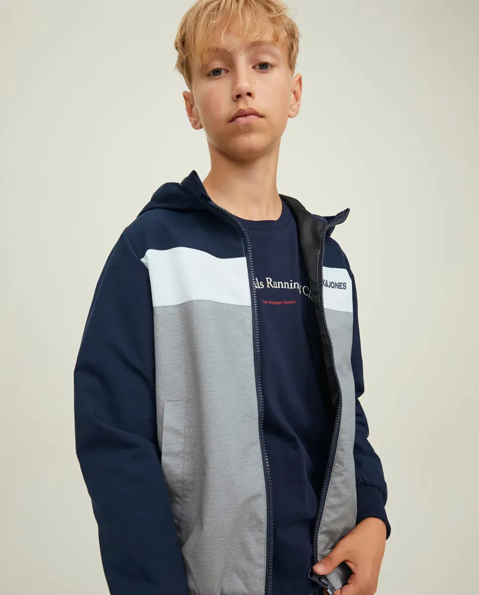 Детская куртка для мальчиков с капюшоном Jack & Jones, Azul — фото 3