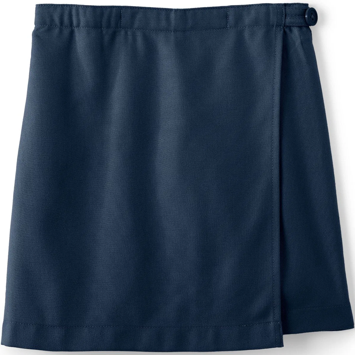 Детская юбка-шорты для девочек с застежкой на пуговицу Lands' End Classic Navy — фото 3