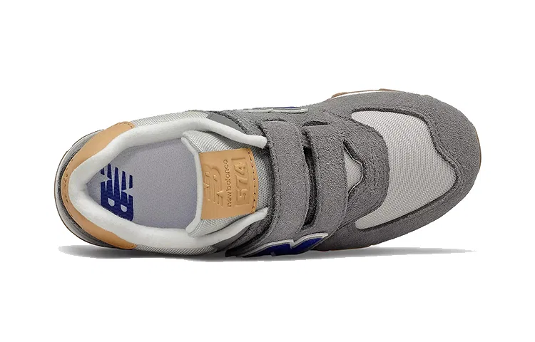 Кроссовки детские с амортизацией New Balance 574, Yellow Gray — фото 4