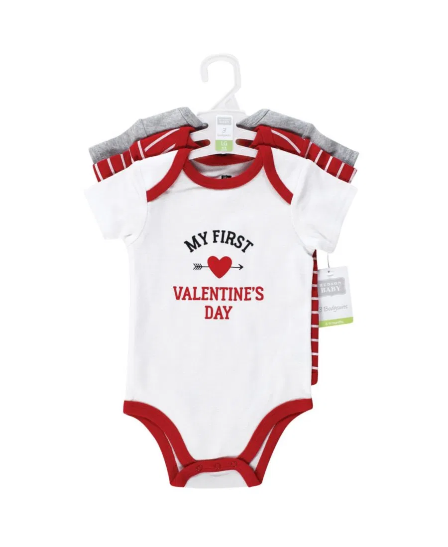Комплект из 3 боди из хлопка Hudson Baby, Valentine Heartbreaker — фото 3