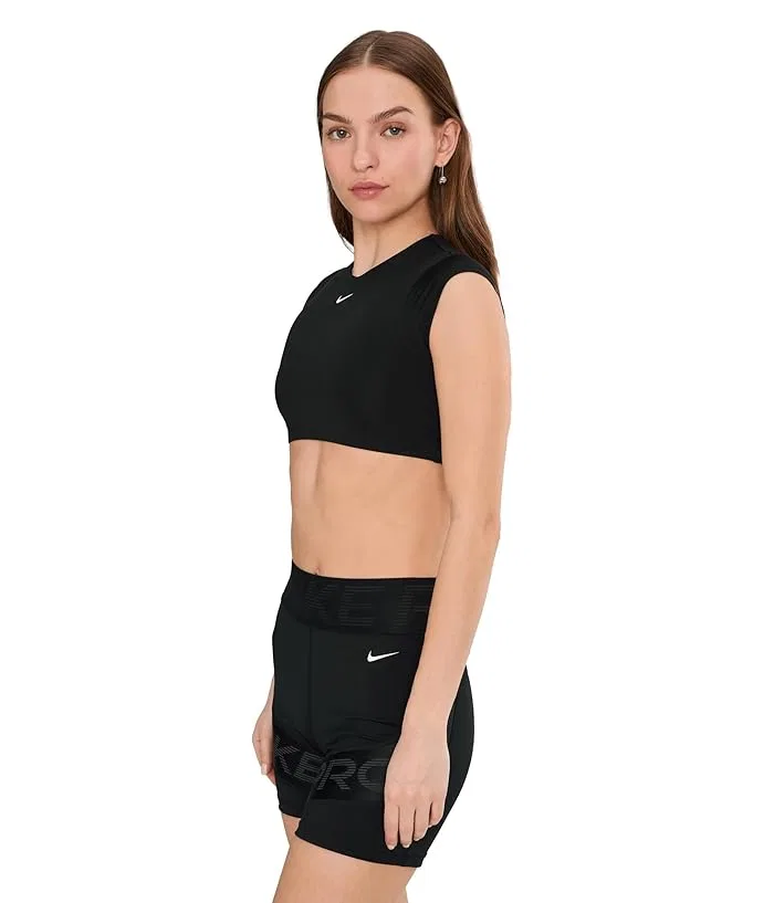 Топ Nike Swim Solid Cropped Top Nike, Black — фото 3