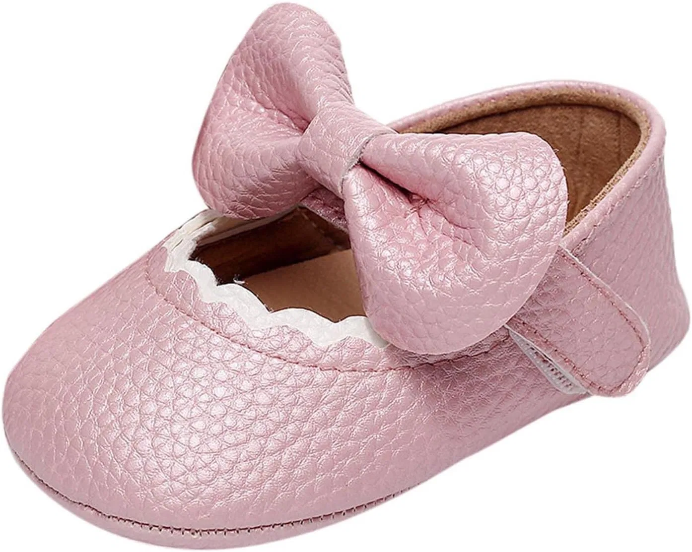 Детские кроссовки для девочек с рюшами и бантом, Pink — фото 3