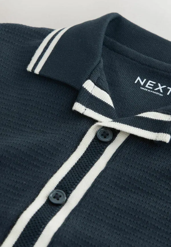 Комплект из рубашки и шорт, хлопок, Regular fit, Next, темно-синий — фото 3