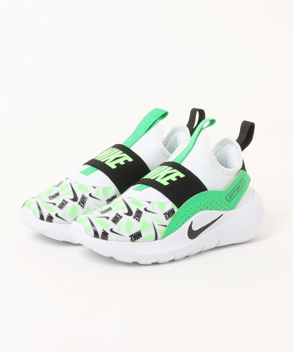 Детские кроссовки с принтом Flex Runner 4 AOP PS NIKE, White/Black