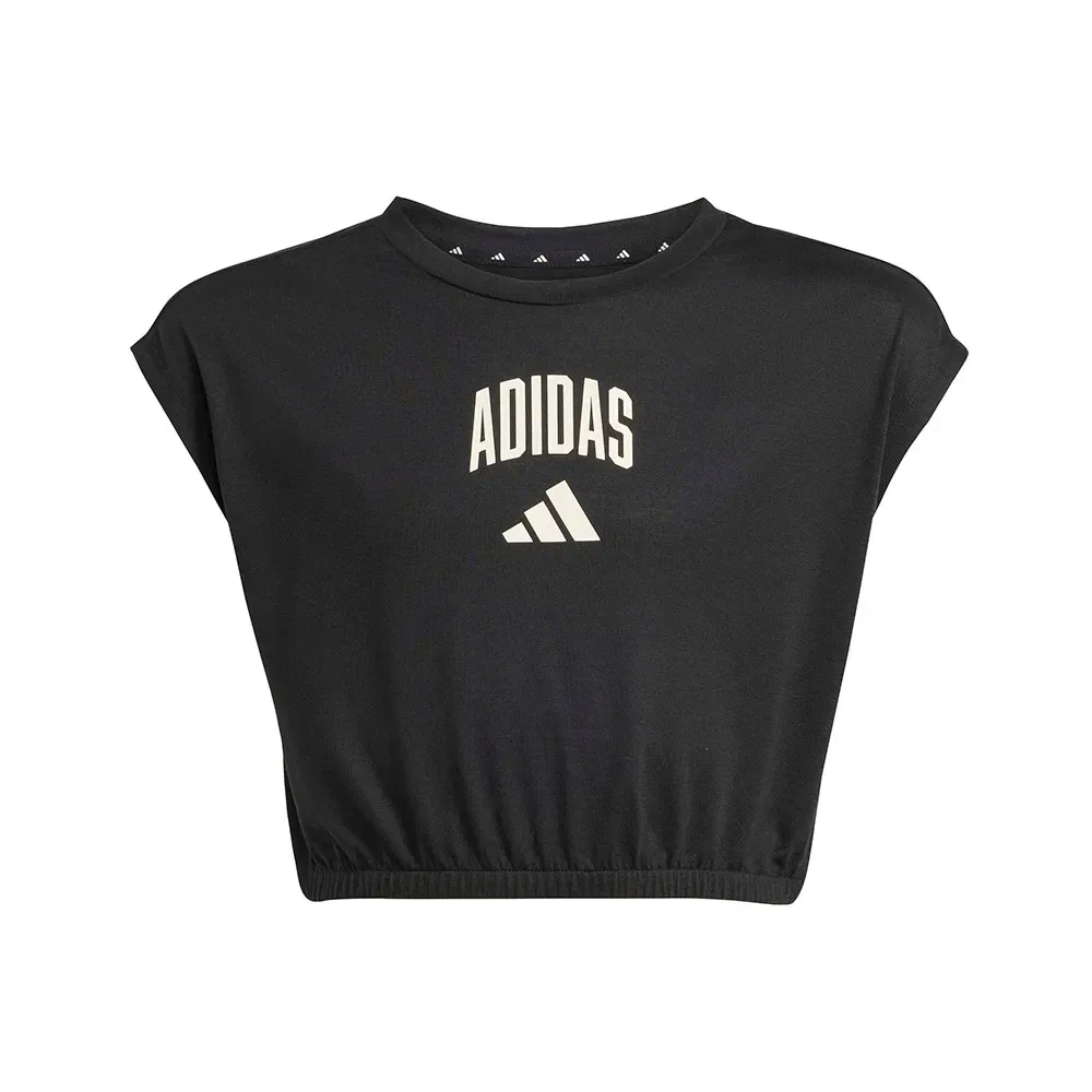 Детская футболка с принтом Seasonals Collegiate Typography Adidas, Black — фото 3