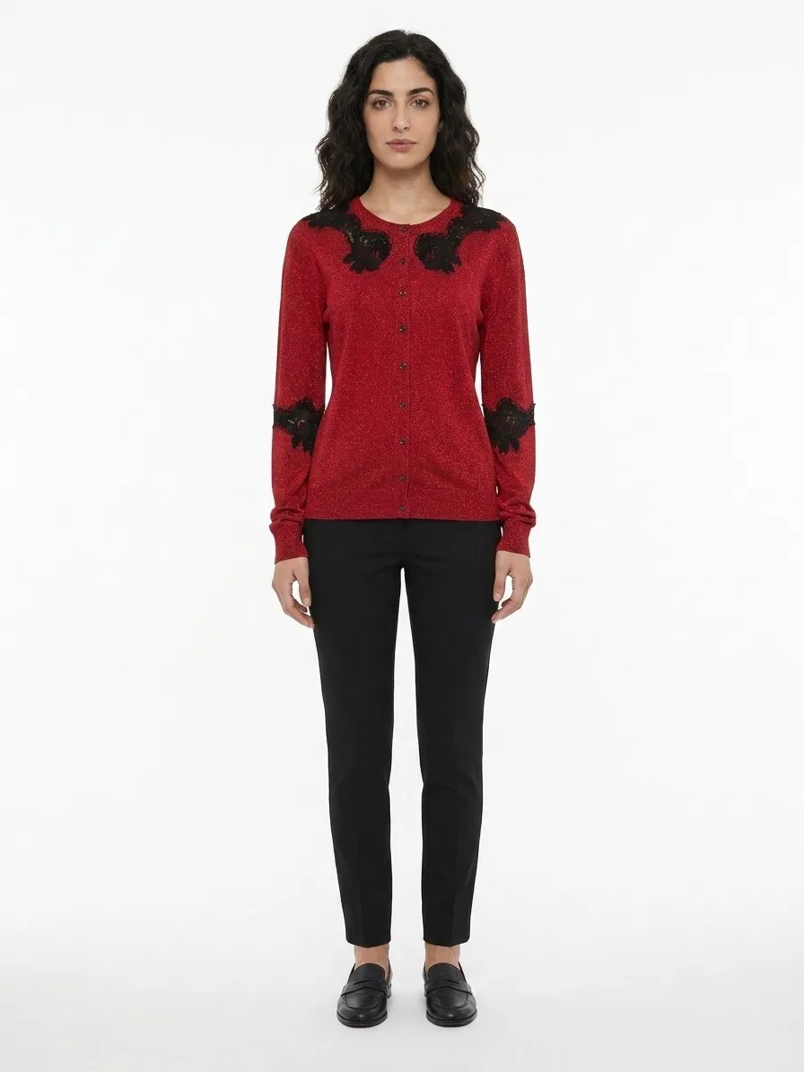 Женский кардиган с ярким дизайном Dolce & Gabbana, Red