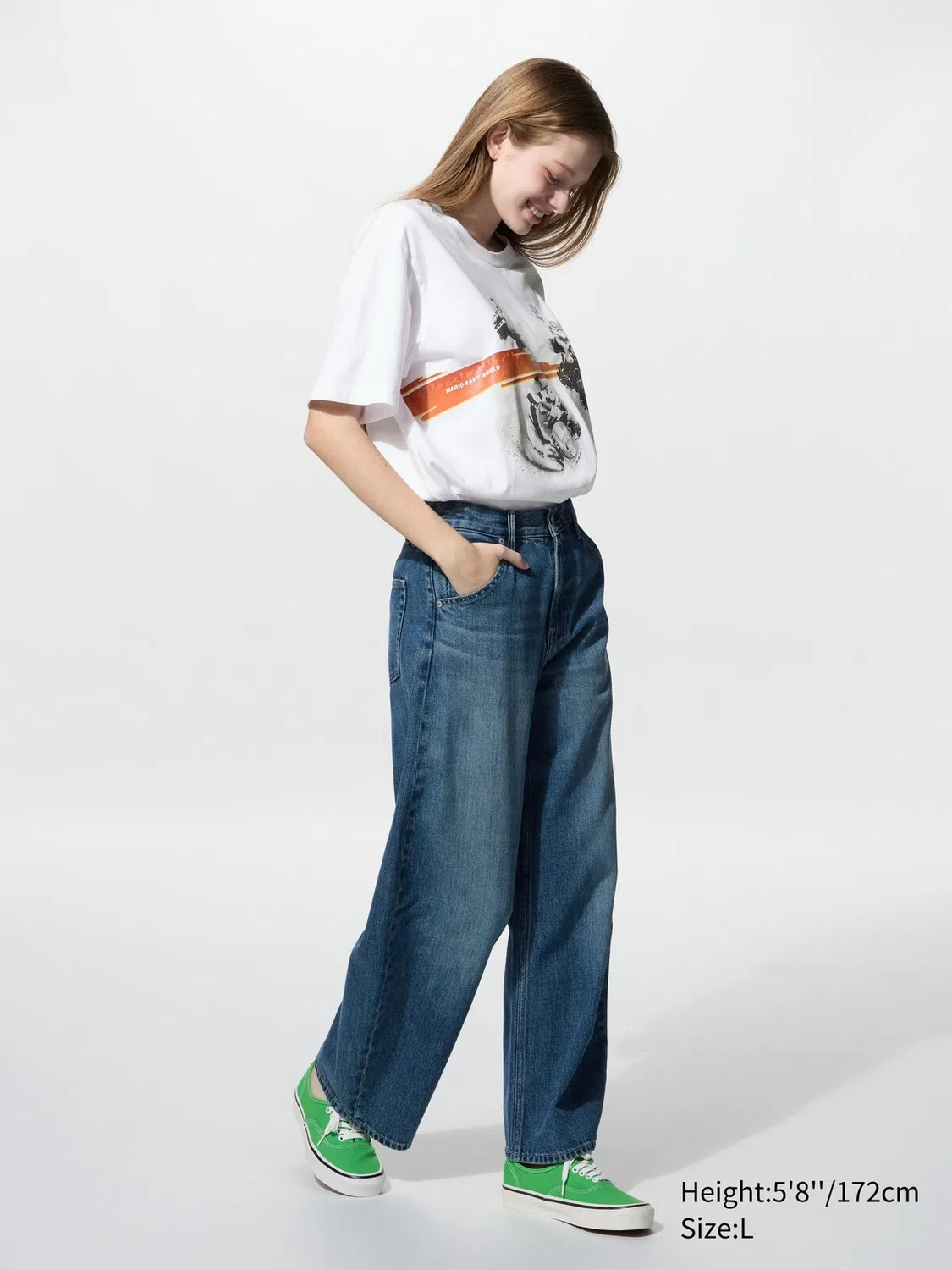 Футболка Uniqlo UT с графическим принтом Mario Kart World, белый — фото 3