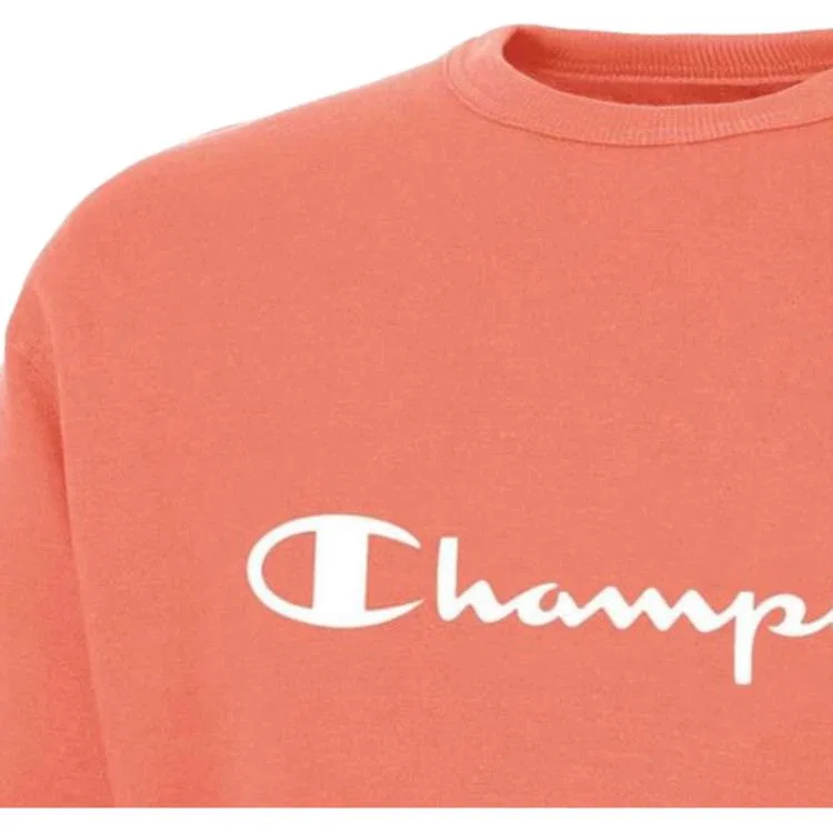 Детская толстовка с принтом Handwritten Print Letter Fleece Lined Champion, Watermelon Pink — фото 3