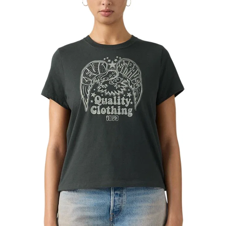 Женская футболка с круглым вырезом Washed Black Levis, Washed Black