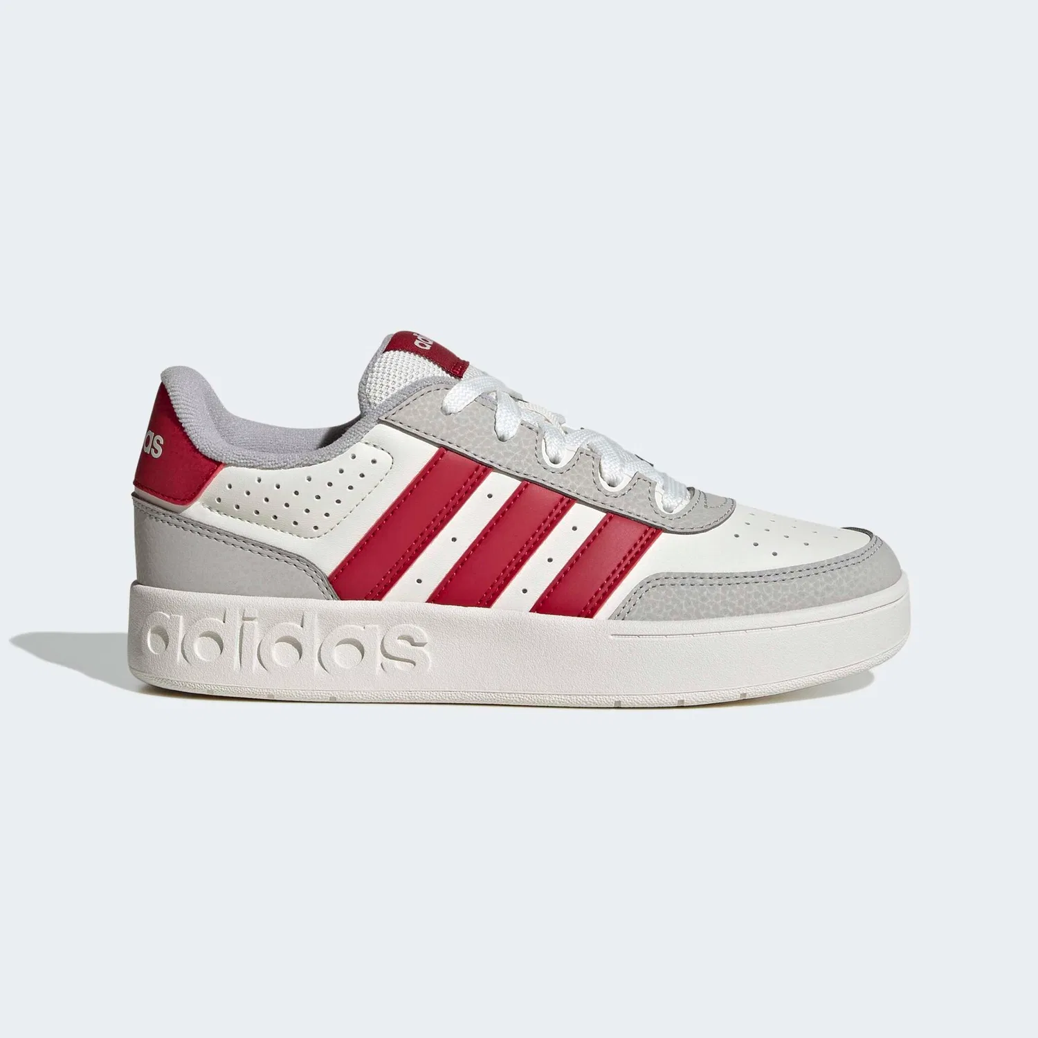 Детские кроссовки с низким силуэтом Adidas Sportswear, White/Red/Grey — фото 2