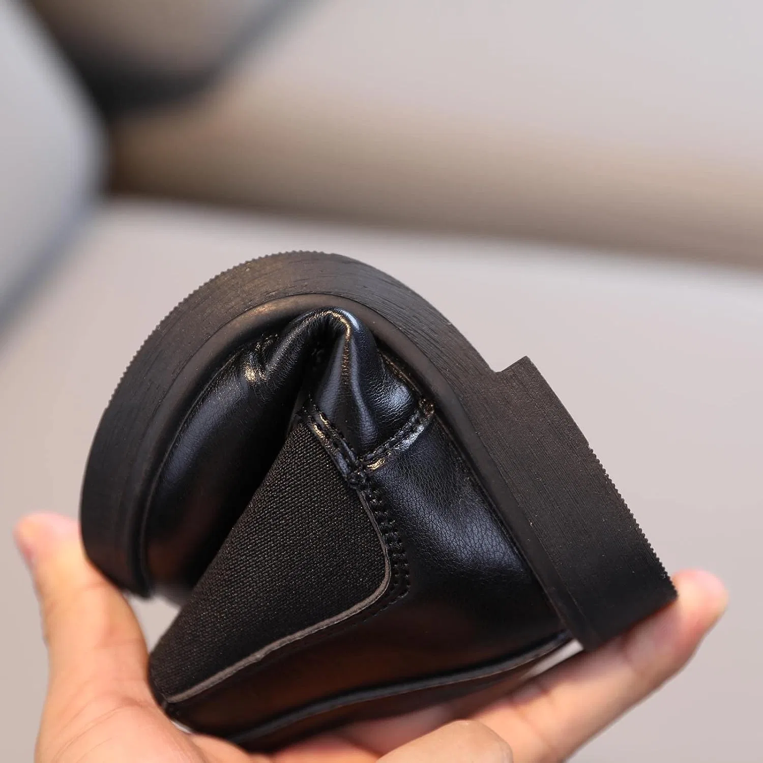 Детские ботинки для девочек с коротким голенищем Egmy, Black — фото 3