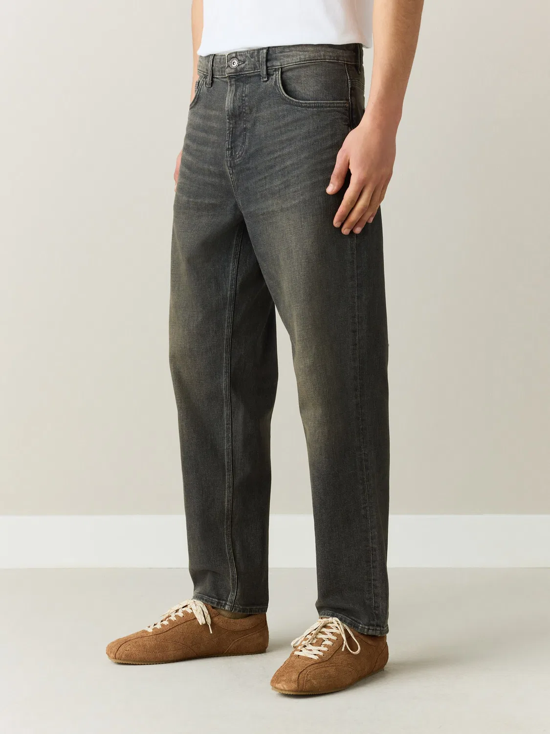 Джинсы Relaxed Tapered Fit, Grey Tint Next, серый