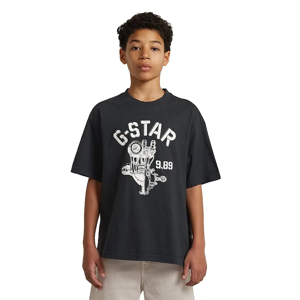 Детская футболка для мальчиков оверсайз D29769-01 G-Star, Black