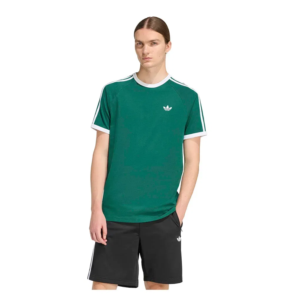 Мужская футболка с коротким рукавом с полосками 3 Stripes Adidas Originals, Green