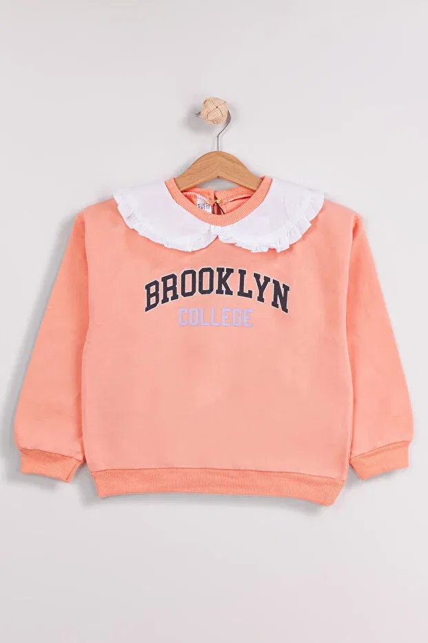 Детский комплект свитшотов для девочек с длинным рукавом Basic Harika Kids, Orange — фото 3