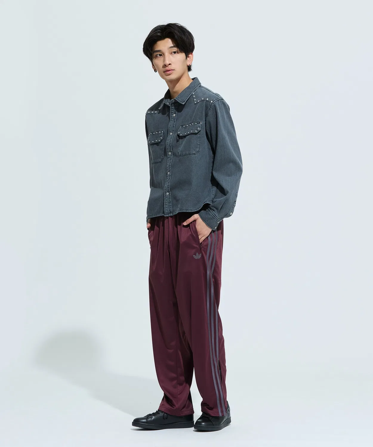 Мужские спортивные брюки с регулируемым поясом Firebird Track Pants Adidas, Red — фото 2