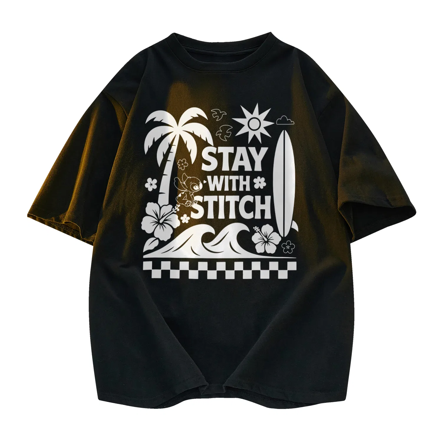 Детская футболка с принтом Disney Unisex Crew Neck Moderate Other, Black