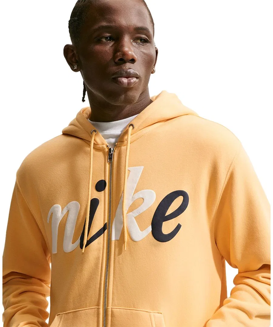 Худи Nike с релакс-посадкой, с капюшоном и принтом, Topaz Gold/ Sail — фото 4