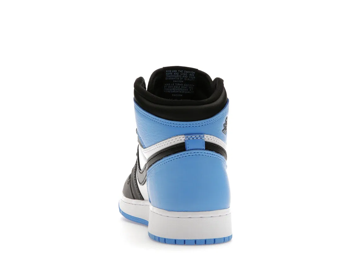 Детские кроссовки с перфорированным носком Jordan 1 Retro High OG Jordan, University Blue/Black/White — фото 4
