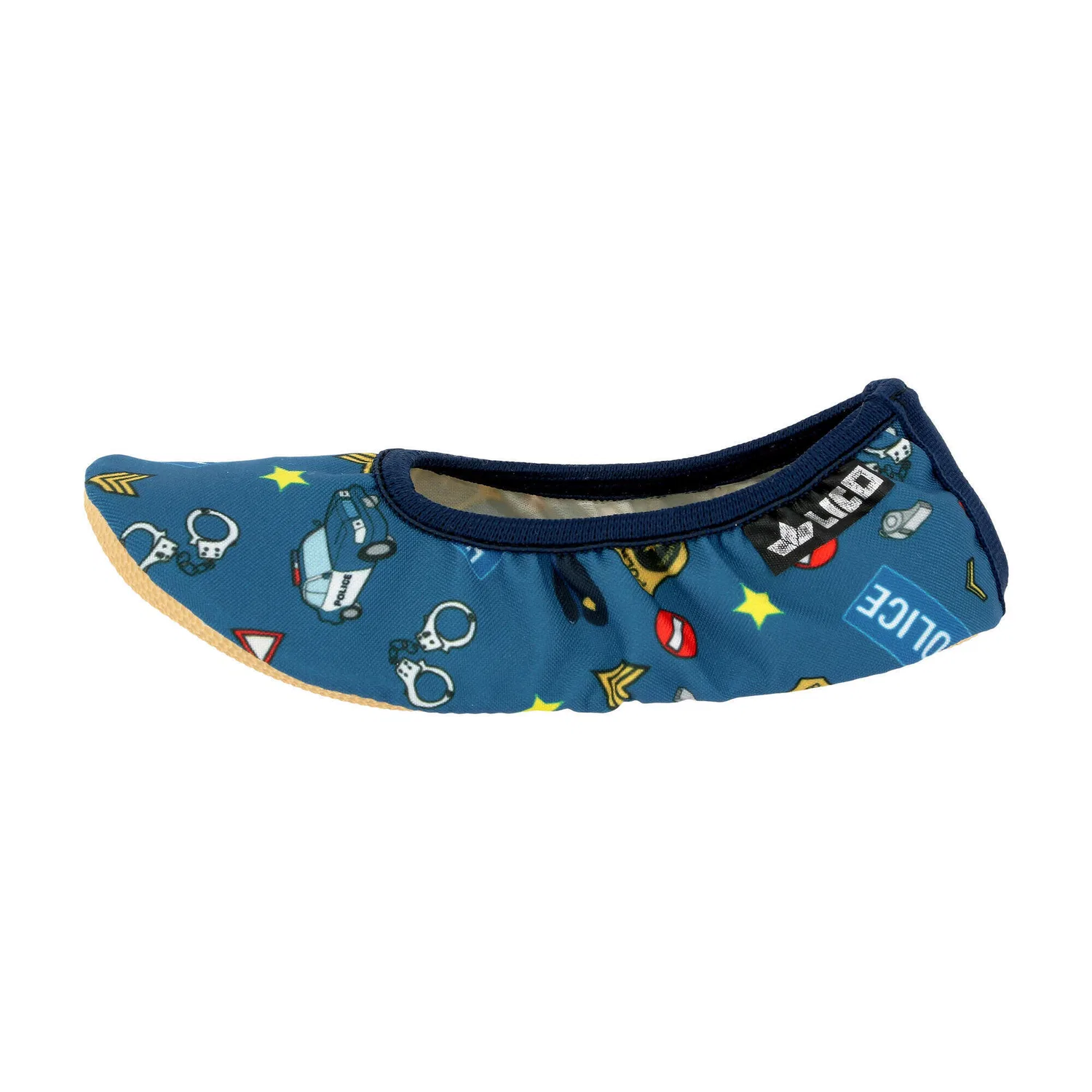 Детские тапочки для мальчиков с принтом Gymnastikschuh Jungen Slipper LICO, Цвет BLAU
