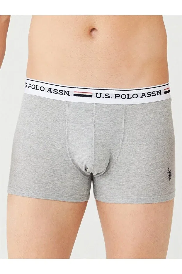 Мужские боксеры с эластичным поясом 3 шт U.S. Polo Assn., Red Gray Mlj Navy Blue — фото 4