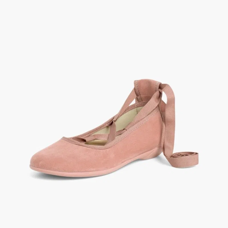 Детские балетки для девочек из искусственной замши Pisamonas, Pink — фото 2