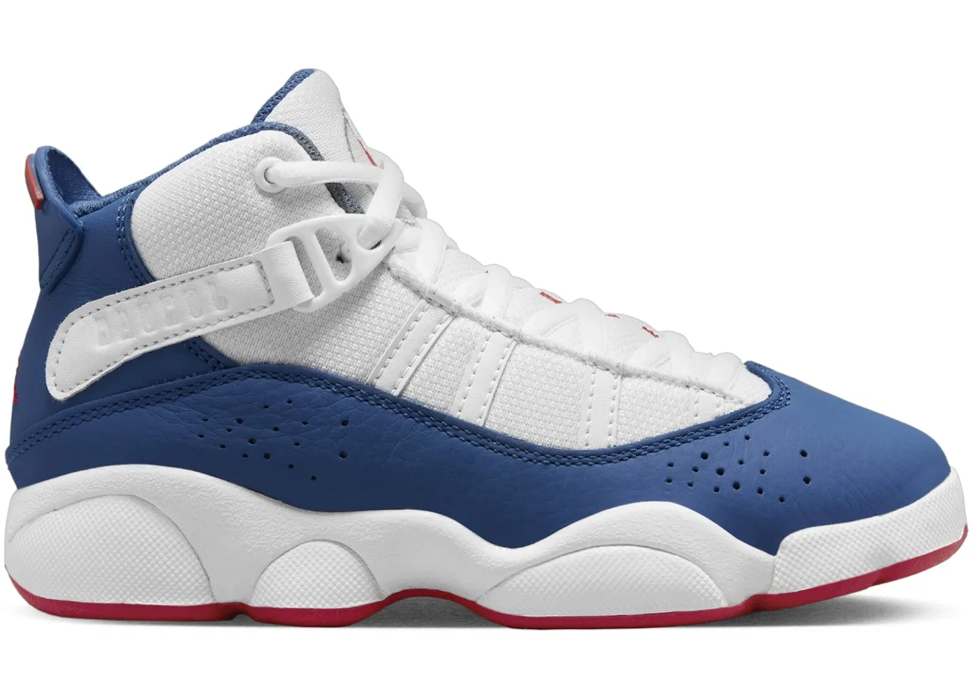 Детские кроссовки Lifestyle Jordan 6 Rings Jordan, White/University Red/Light Steel Grey/True Blue