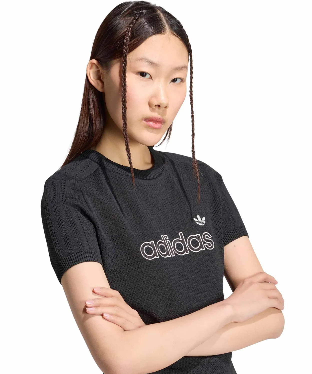 Женская футболка с коротким рукавом Adidas MESH CALI TEE, Black — фото 2