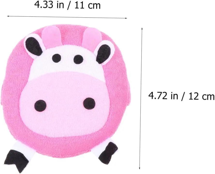 Мочалка для душа Animal Shape, minkissy, набор 3 шт, Корова, Лягушка — фото 2