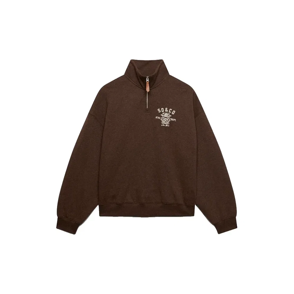 Женский свитшот с полузастежкой-молнией Country Club Superdry, Brown — фото 3